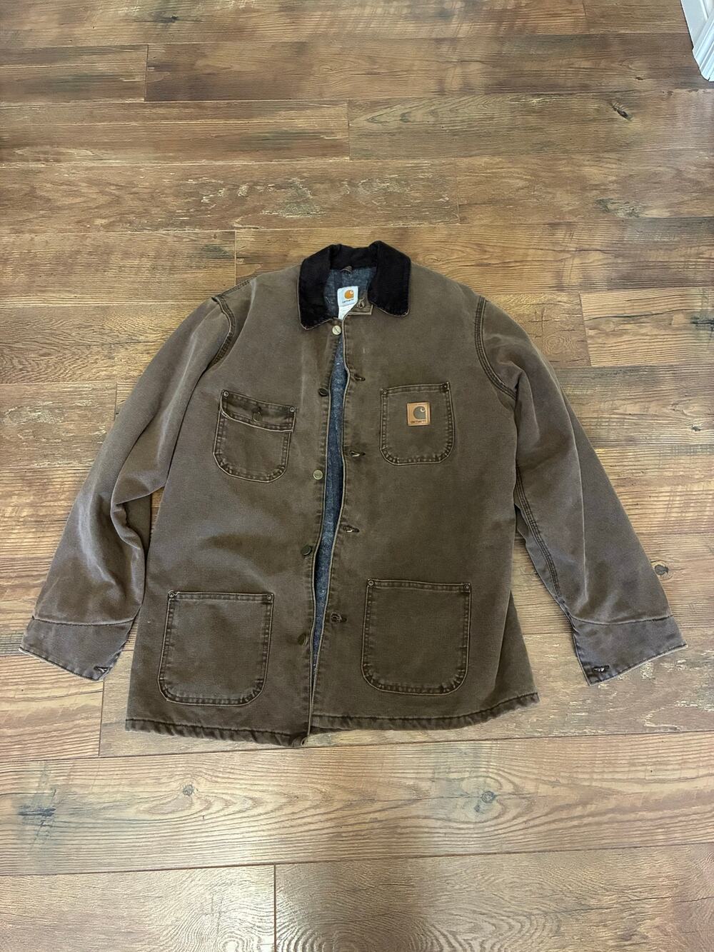 Carhartt Vintage brown blanket lined jacket in LT